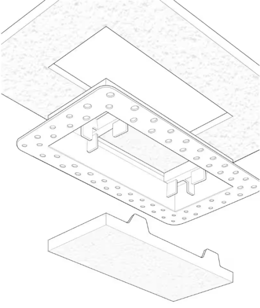 FITTES Flush Wall Vent (Lite) 4 in. x 10 in. White