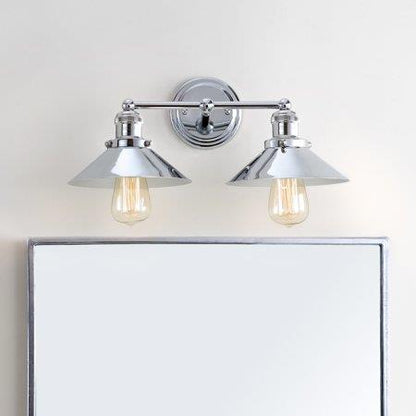 JONATHAN Y June 17.5 in. 2-Light Metal Chrome Vanity Light