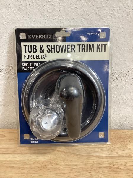Everbilt 1-Handle Shower Valve Trim Kit for Delta Shower Faucets Chrome