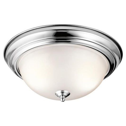 Kichler 8112 2 Light 13" Wide Flush Mount Bowl Ceiling Fixture Chrome Indoor Lighting Ceiling Fixtures Flush Mount