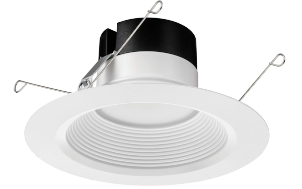 6-Pack Contractor Select E-Series 6 in. Selectable CCT Integrated LED Retrofit White Recessed Light Trim (6-Pack)