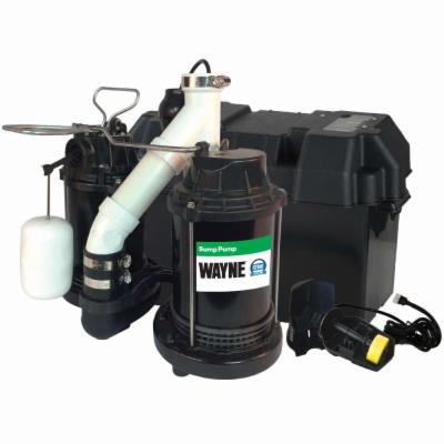 Wayne WSS30Vn - 1/2 HP Combination Primary and Backup Sump Pump System