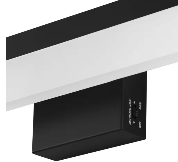 Eldridge 24 in. Matte Black 1-Light LED Bathroom Vanity Light Bar