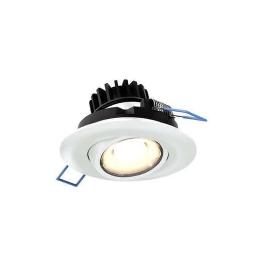 DALS Lighting Gimbal LED Recessed Light - Color: White - Size: 3 " - LEDDOWNG3-CC-WH