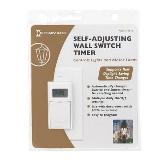 Intermatic Indoor Digital in Wall Timer 120 Volt White