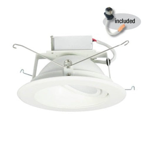 Nora Lighting NLCBC-66935XMPW 6 in. Cobalt LED Retrofit Adjustable, Matte Powder White - 35K