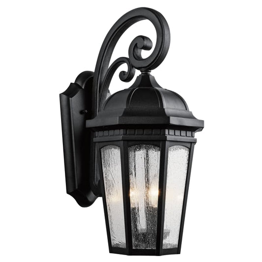 Courtyard 3-Light 22.25" Outdoor XLarge Wall in Textured Black