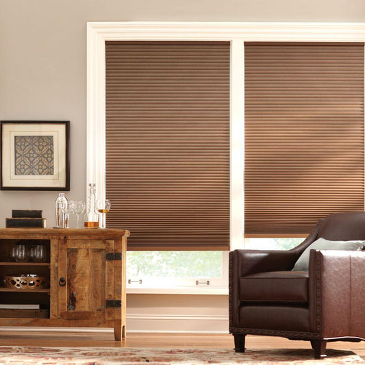 Home Decorators Collection Mocha Cordless Blackout Cellular Shades for Windows - 23 in. W X 48 in. L (Actual Size 22.75 in. W X 48 in. L), Brown