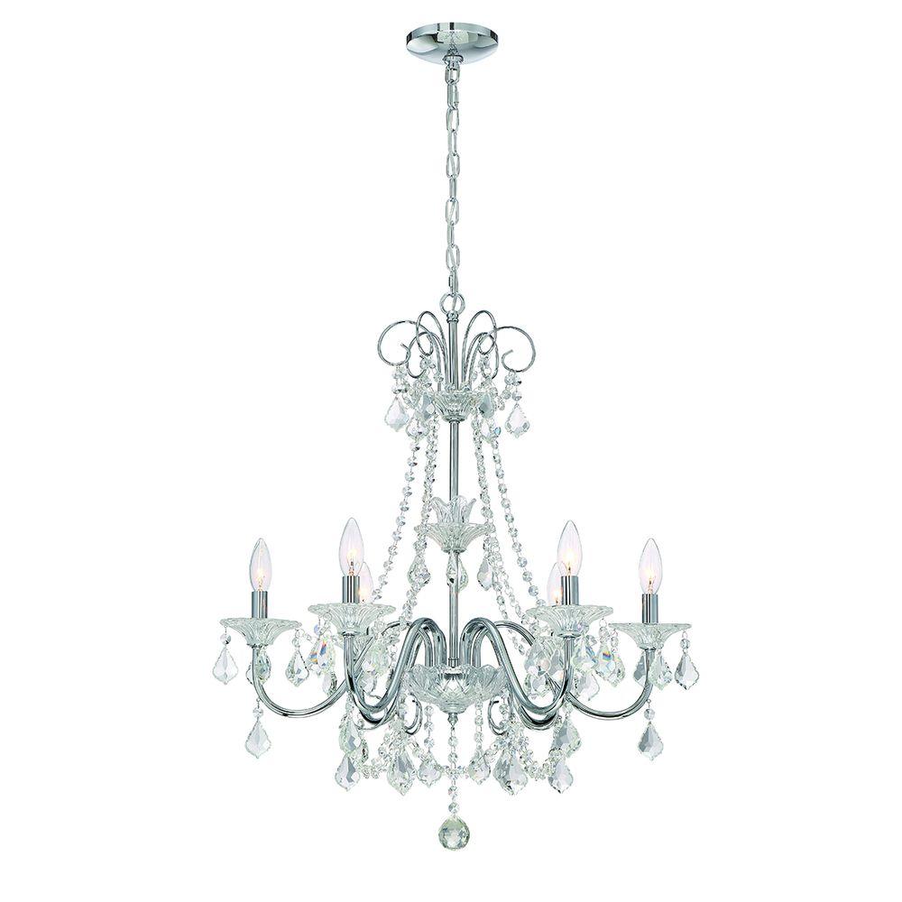 Home Decorators Collection Canterbury Park 6-Light Chrome Crystal Chandelier