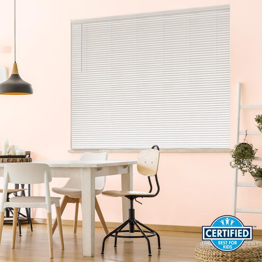 Hampton Bay White Cordless Room Darkening Vinyl Mini Blinds with 1 in. Slats-23 in. W X 72 in. L (Actual Size 22.5 in. W X 72 in. L)