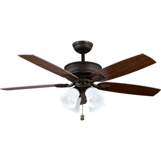 Hampton Bay Devron 52 in. LED Indoor Oil-Rubbed Bronze Ceiling Fan with Light Kit