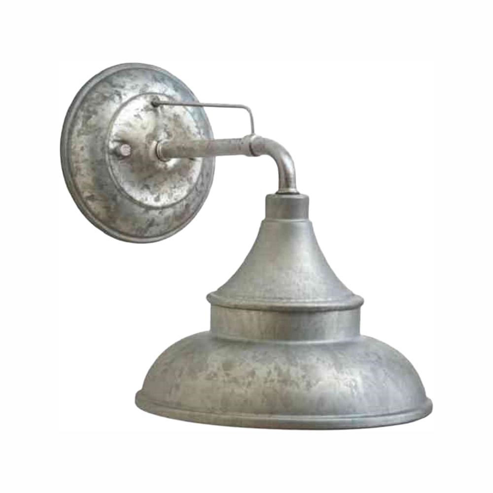 Hampton Bay 11 in. Galvanized Barn Light Outdoor Wall Mount Sconce