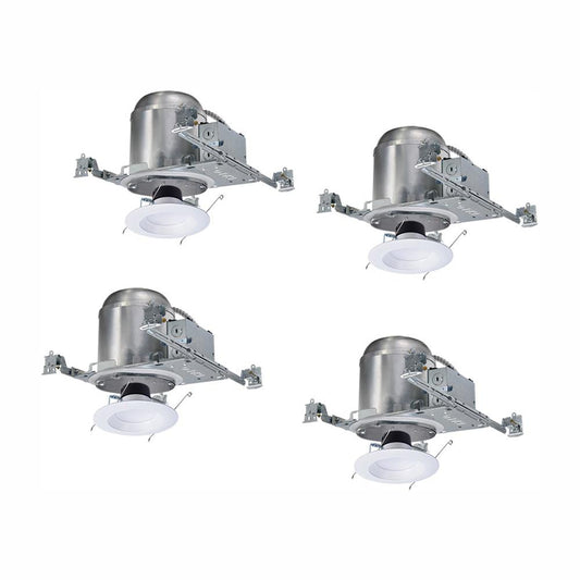 HALO LT 6 in. Adjustable CCT Canless IC Rated Dimmable Indoor, Outdoor Integrated LED Recessed Light Kit (4-Pack)