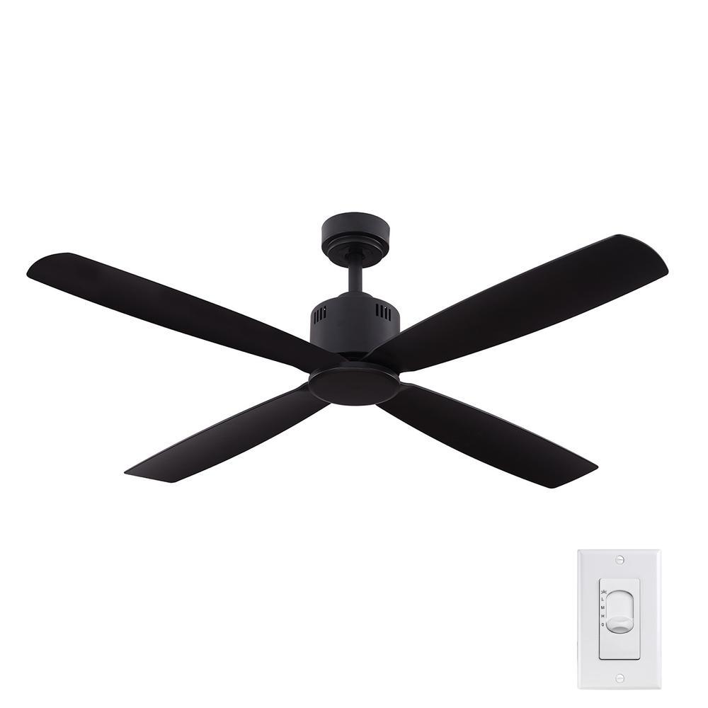 Home Decorators Collection Kitteridge 52 in. Indoor/Outdoor Matte Black Ceiling Fan