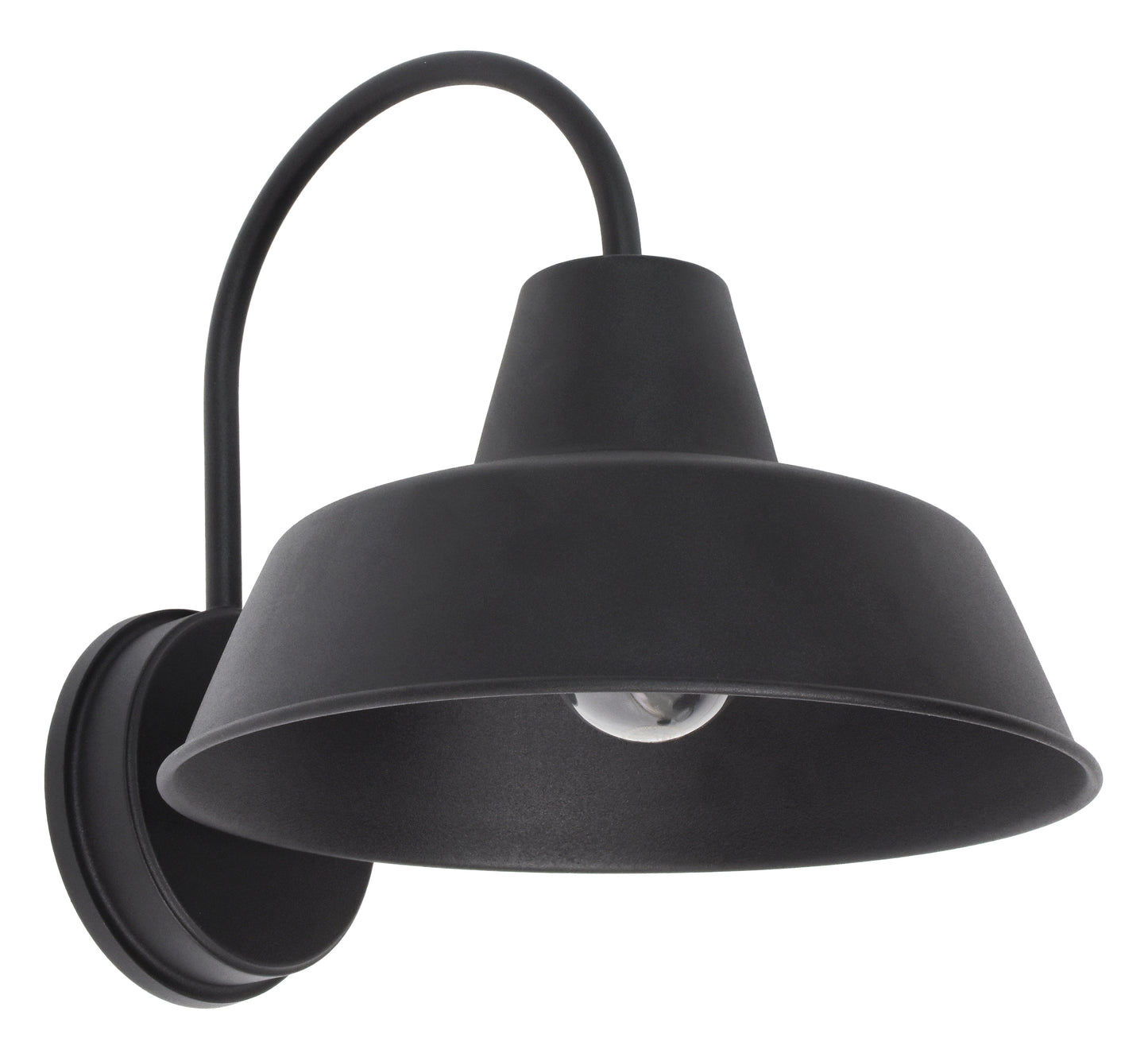 Sylvania Weymouth Single Bulb Antique Black Outdoor Barn Light Sconce with 1 Edison 6.5-Watt LED Light Bulb Included