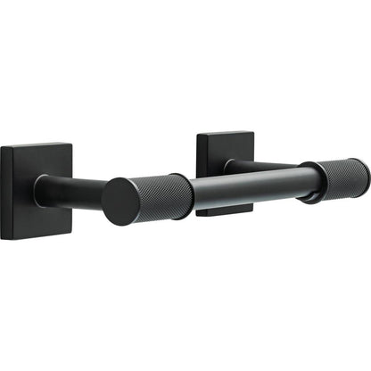 Delta Averland Wall Mount Pivot Arm Toilet Paper Holder Bath Hardware Accessory in Matte Black