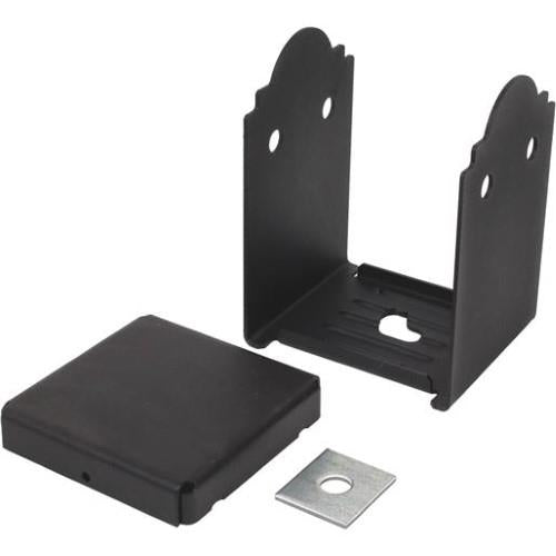 Simpson Strong-Tie Outdoor Accents Mission Collection ZMAX, Black Powder-Coated Post Base for 6x6 Nominal Lumber