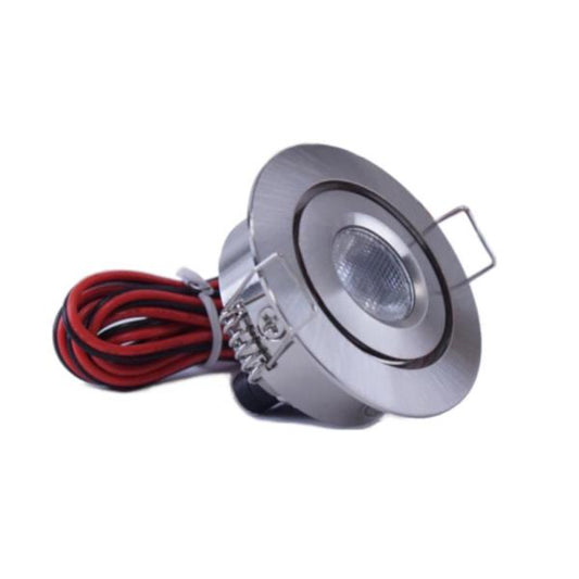 Armacost Lighting 2 in. Bright White Recessed LED Swivel Puck Light, Brushed Steel