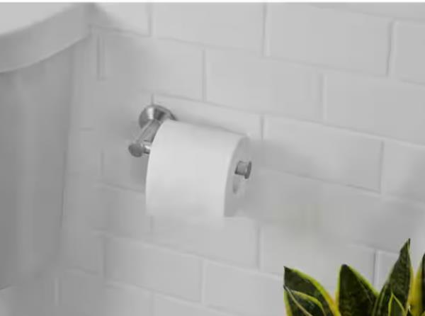 Dorind Single Post Toilet Paper Holder in Brushed Nickel