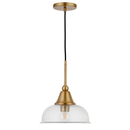 Magnolia Brass and Seeded Glass Pendant - Hudson & Canal PD0524