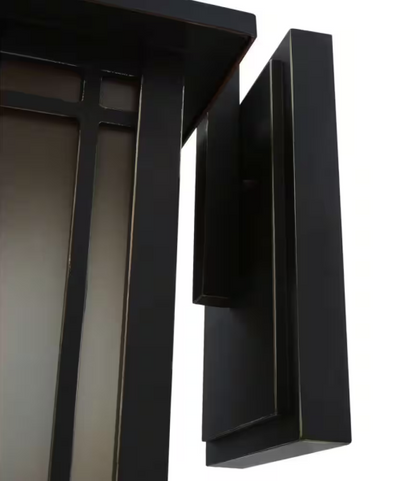 Port Oxford 13.12 in. 1-Light Oil Rubbed Chestnut Outdoor Wall Lantern Sconce