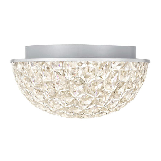 Home Decorators Collection Ellis Place 12.25 in. Chrome LED Round Flush Mount, Modern Ceiling Light