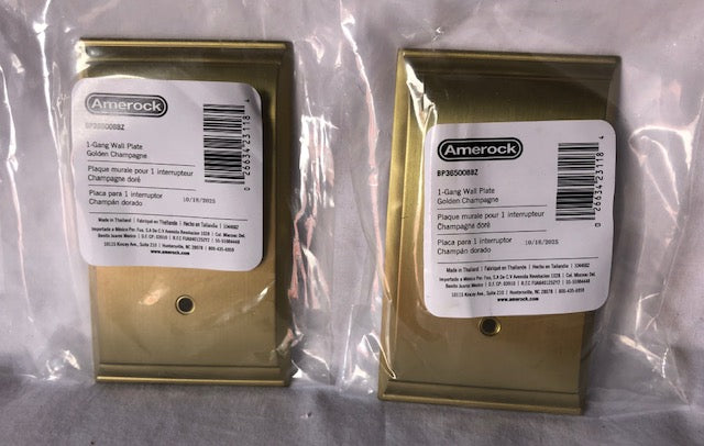 (2-Pack) Amerock Gold 1-Gang Toggle Wall Plate (2-Pack)
