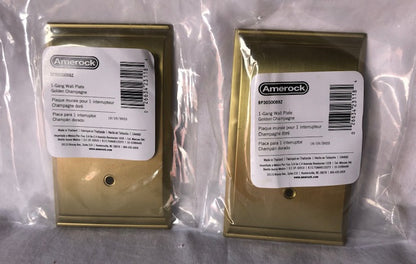 (2-Pack) Amerock Gold 1-Gang Toggle Wall Plate (2-Pack)