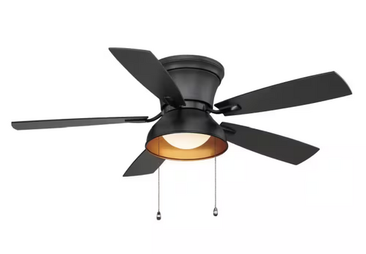 Home Decorators Collection Banneret 52 in. LED Natural Iron Ceiling Fan with Light