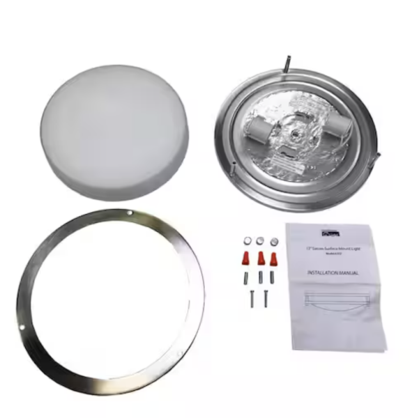 Saturn 2-Light Brushed Nickel Flush Mount