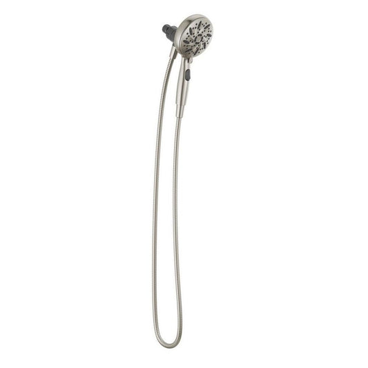 Delta SureDock Magnetic 6-Spray Patterns 1.75 GPM 4.94 in. Wall Mount Handheld Shower Head in Brushed Nickel