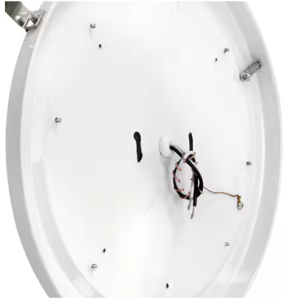 Hampton Bay Chalene 15 in. 1-Light Pewter Clip Integrated LED Flush Mount