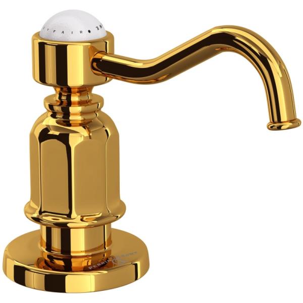 Edwardian Soap Dispenser in Unlacquered Brass