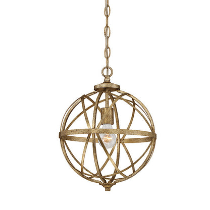 Millennium Lighting Lakewood Collection 1-Light Vintage Gold Sphere Pendant