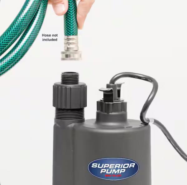 1/3 HP Submersible Thermoplastic Utility Pump