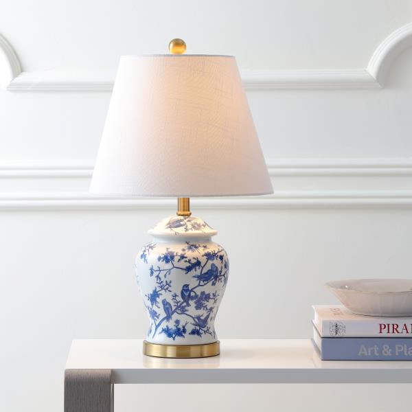 Penelope 22  Chinoiserie LED Table Lamp  Blue/White