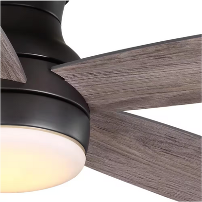 Home Decorators Ashby Park 52 in. Integrated LED Bronze Ceiling Fan with Remote