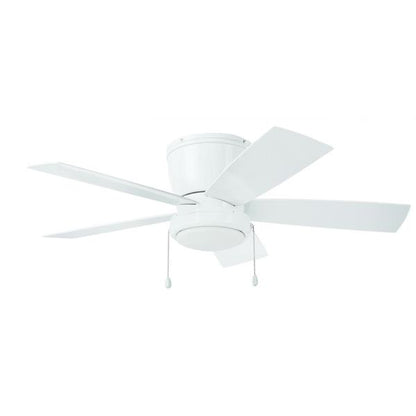 Arleigh 44 in. Indoor/Outdoor Wet Rated White Low Profile Ceiling Fan with Integrated LED Included