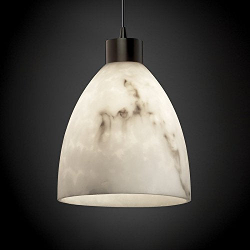 Justice Design Group FAL-8814-18-NCKL-RIGID Justice Design Group FAL-8814-18-RIGID LumenAria 1 Light Full Sized Pendant with Rigid Stem Kit and Short Tapered Cylindrical Shade