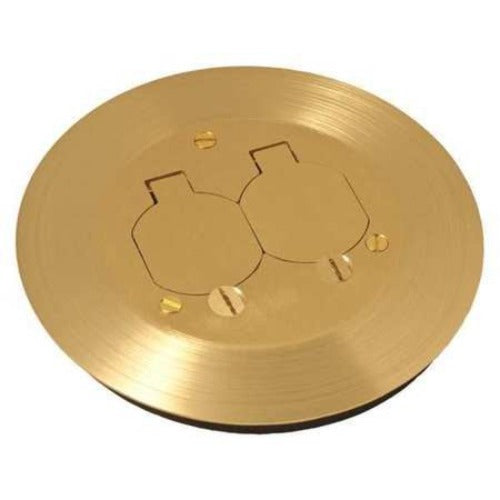 Raco Floor Box Cover Round 6-1/4  L Brass RAC5500KIT