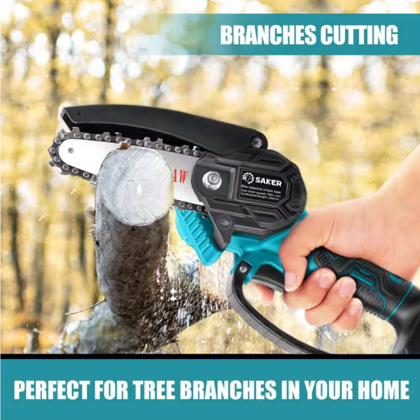 20V 4 in. Cordless Mini Chainsaw Including 2 Batteries