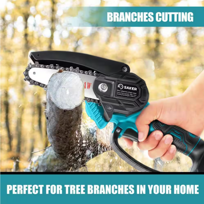 20V 4 in. Cordless Mini Chainsaw Including 2 Batteries