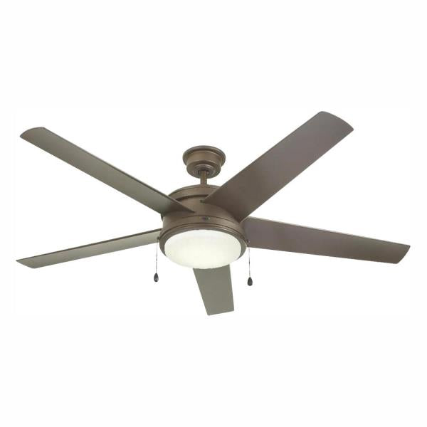 Portwood 60 in. Indoor/Outdoor Wet Rated Espresso Bronze Ceiling Fan with Integrated LED Included