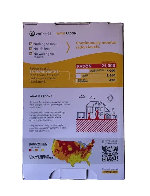 Airthings Wave Radon Battery Operated Smart Radon Detector