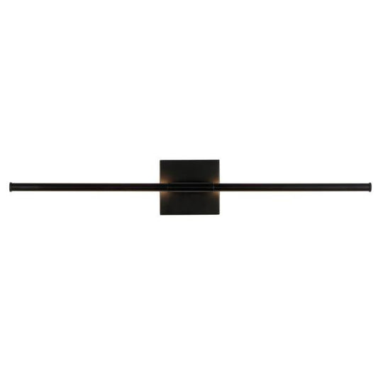 Makena 28 in. 1-Light Black Metal Dimmable Integrated LED Metal Wall Sconce