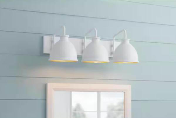 Tallulah 24 in. 3-Light White Bathroom Vanity Light