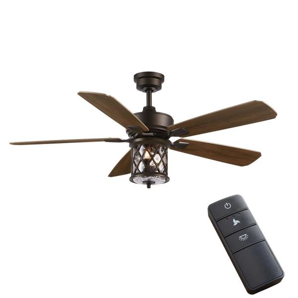 Home Decorators Pine Meadows 52 in. Indoor/Outdoor LED Bronze Ceiling Fan