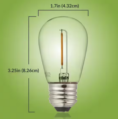 String Light Replacement Bulbs Shatter-Resistant Edison LED Bulbs (30-Pack)