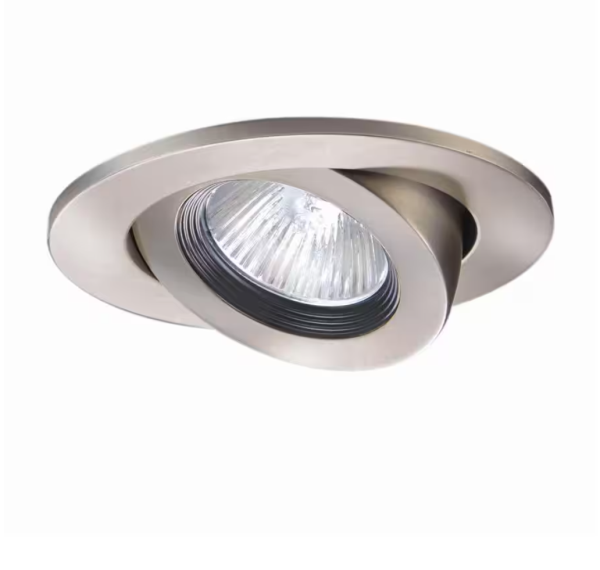 Halo 3 in. Satin Nickel Recessed Ceiling Light Trim with Adjustable Gimbal