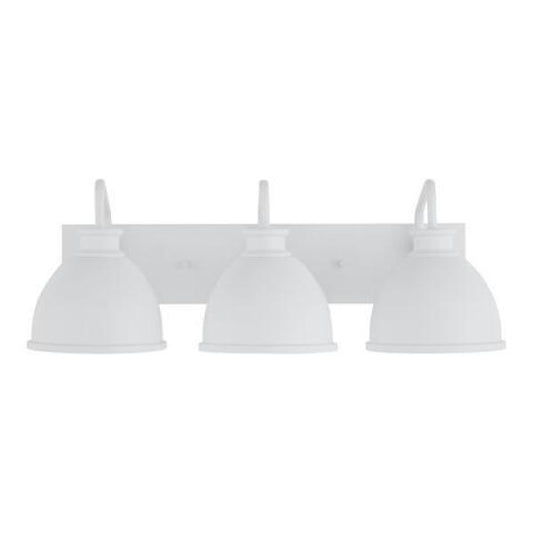 Tallulah 24 in. 3-Light White Bathroom Vanity Light